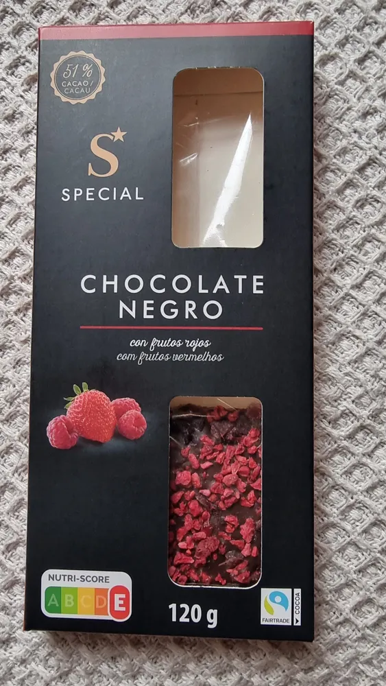 CHocolate negro con frutos rojos