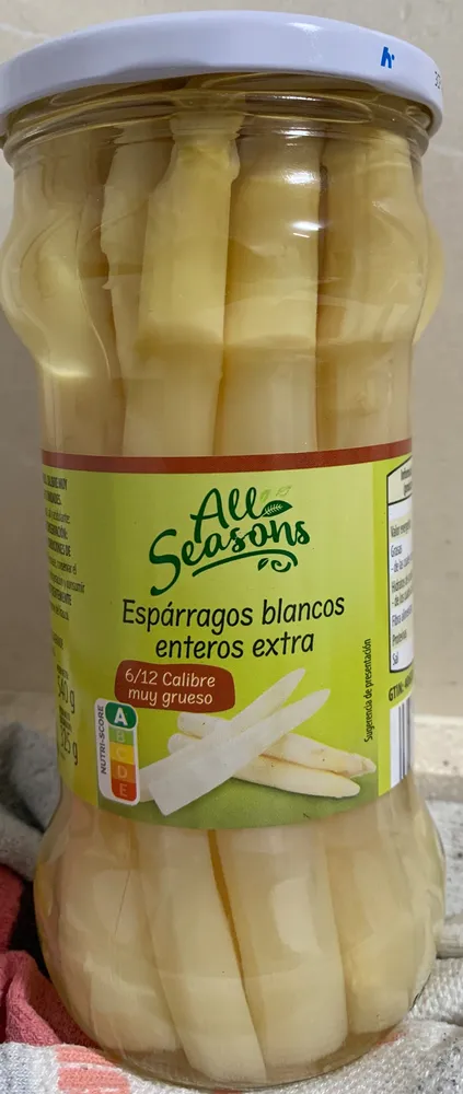 Espárragos blancos enteros extra