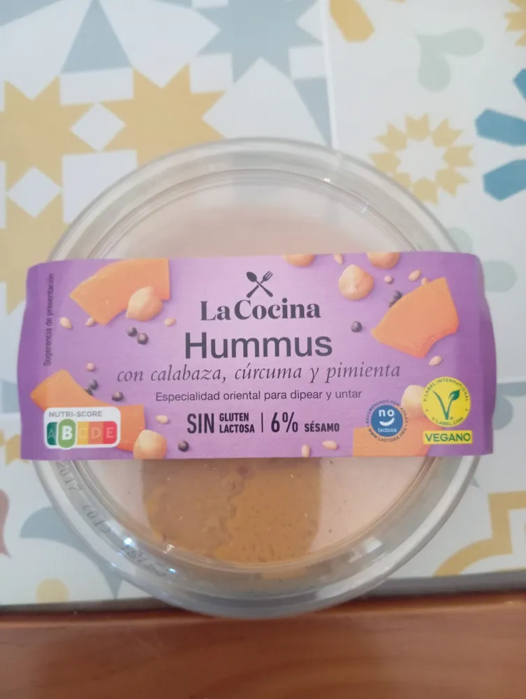 Hummus con calabaza, cúrcuma y pimienta