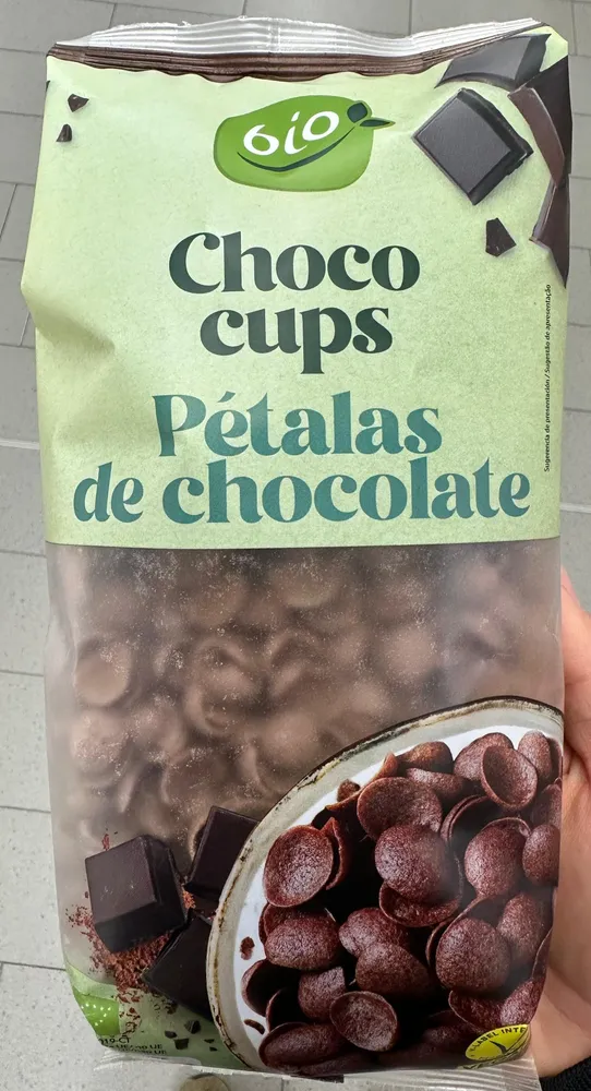 Choco cups pétalos de chocolate bio (Aldi)
