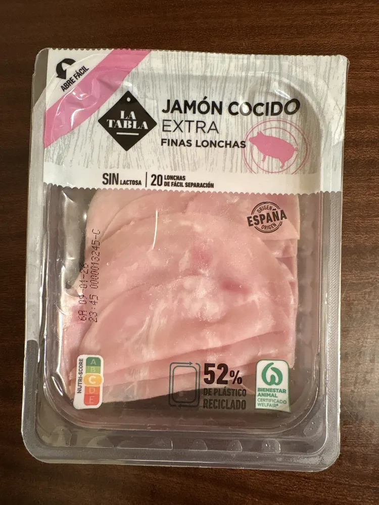 Jamón Cocido Extra Finas Lonchas