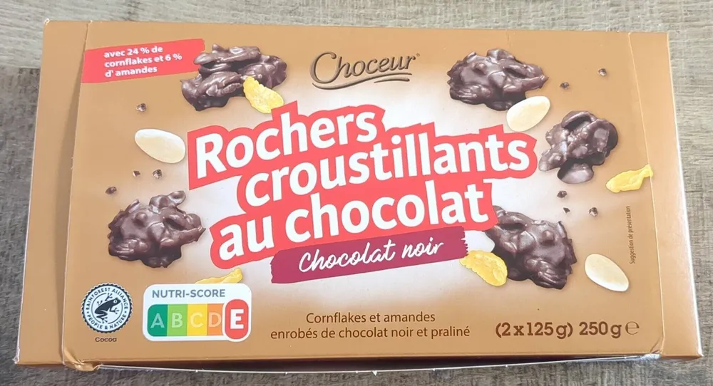 Rochers croustillants au chocolat noir