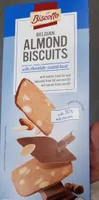 Belgian almond biscuits with chocolate-coated base