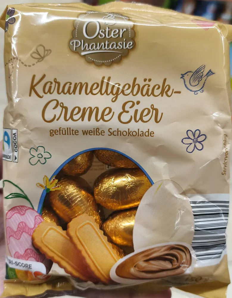 Karamellgebäck-Creme Eier weiß