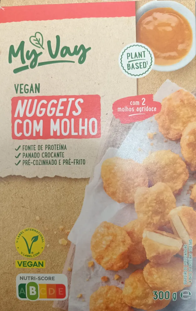 VEGAN NUGGETS COM MOLHO