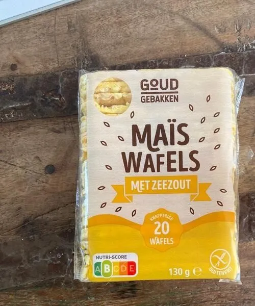 Maïs wafels met zeezout