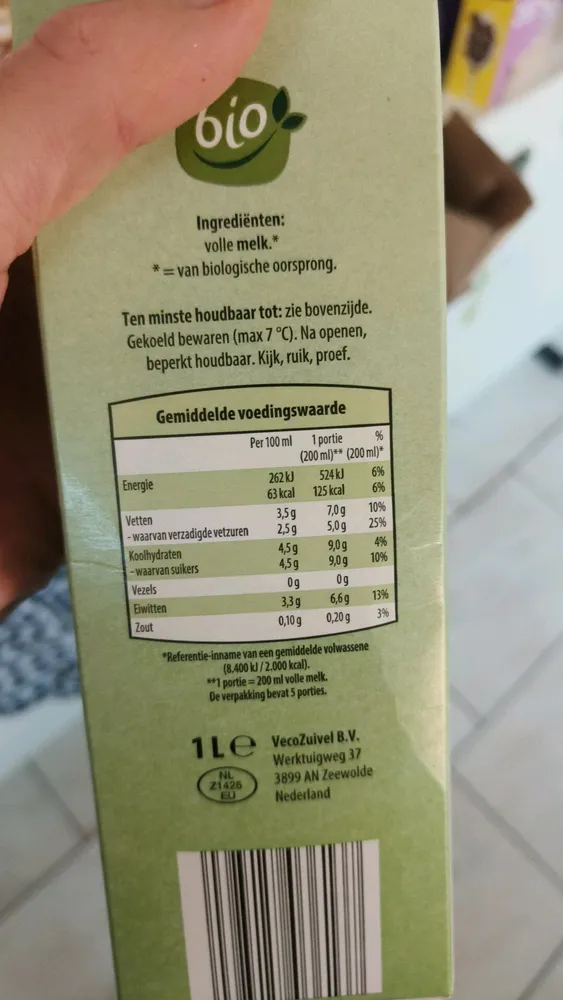 Aldi Bio Volle Melk