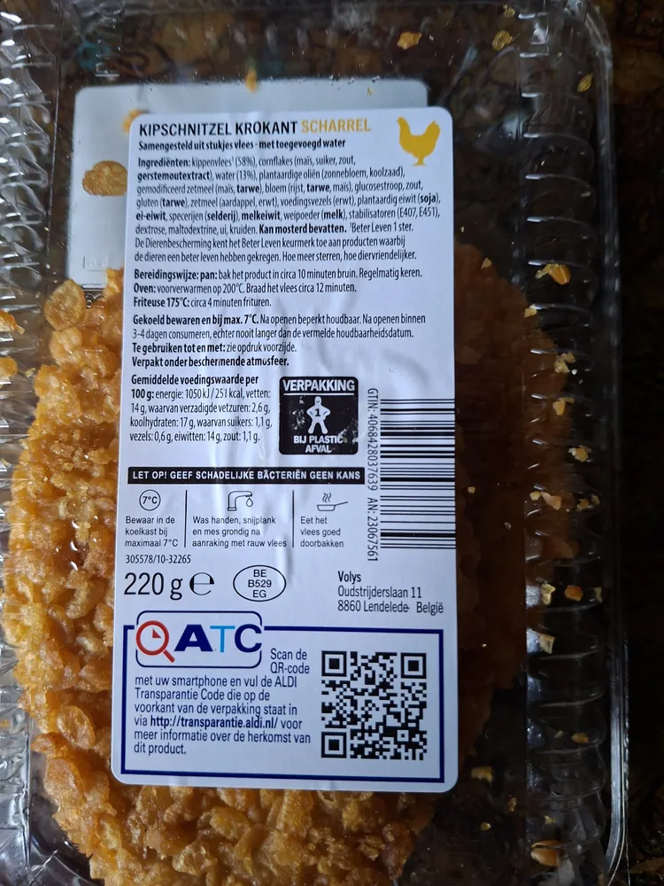 KIPSCHNITZEL KROKANT SCHARREL