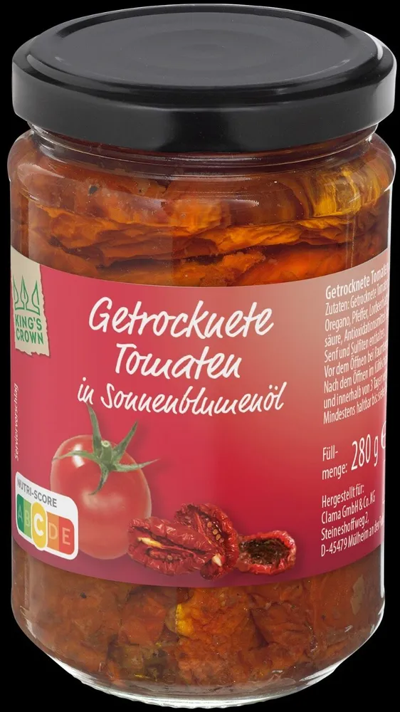 ALDI KING’S CROWN Getrocknete Tomaten In Sonnenblumenöl 1.49€ 280g Glas 1kg 5.32€