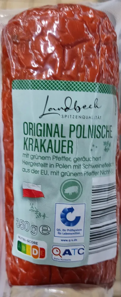 Polnische Krakauer mit grünem Pfeffer