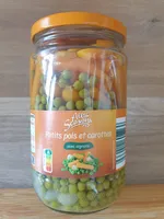 Petits pois et carottes avec oignons