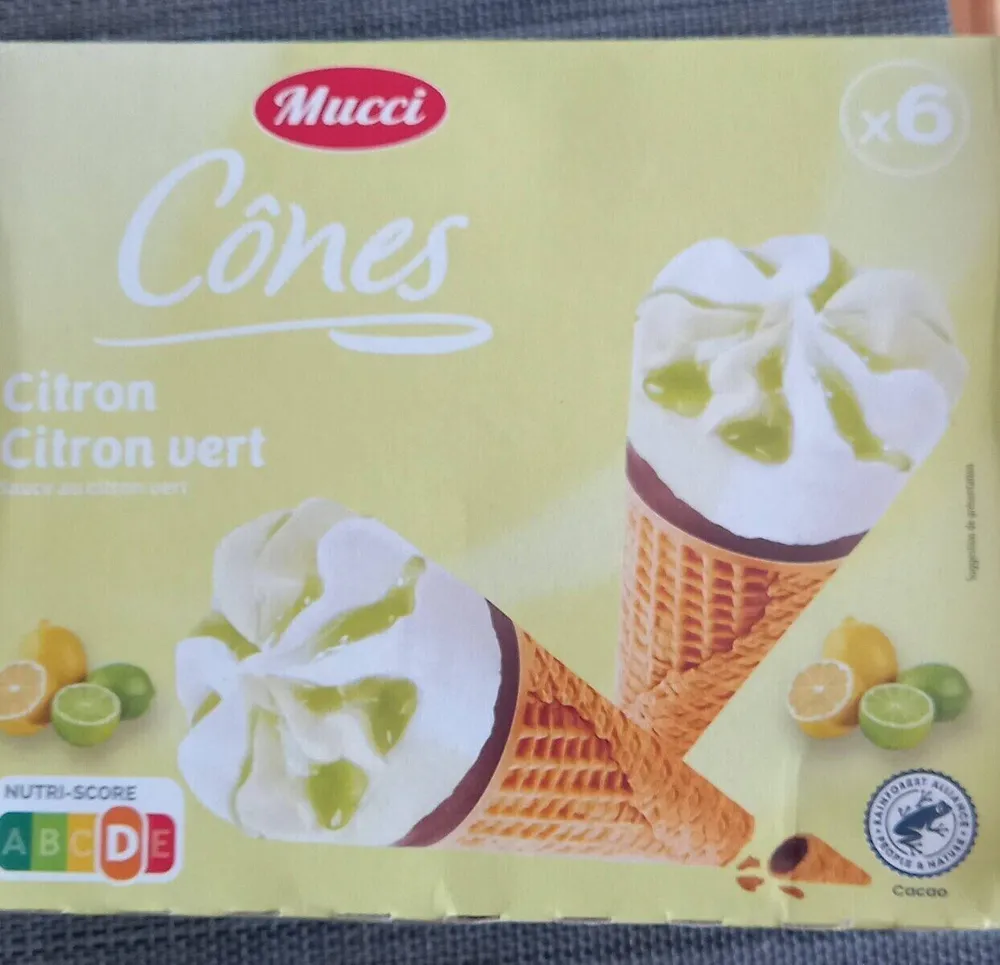 Cônes citron citron vert