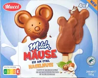 Milchmäuse Eis am Stiel - Haselnuss