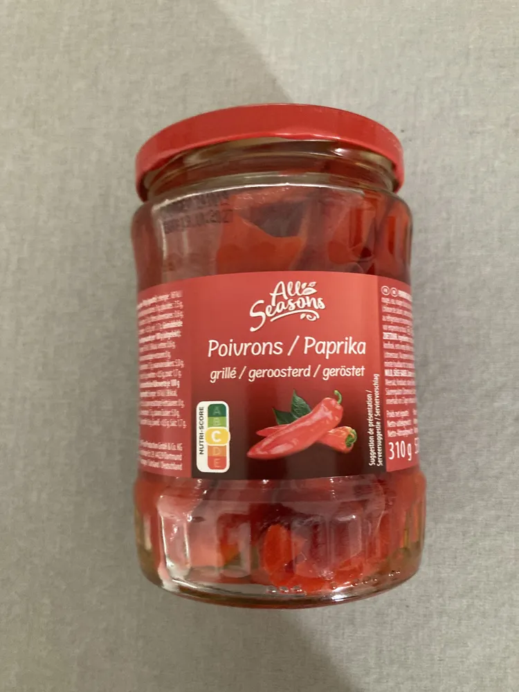 Poivrons / Paprika grillé / geroosterd / geröstet