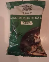 ALDI PILZE ASIA GREEN GARDEN (braun) Getrocknete Pilze Hergestellt in China; Pilzmischung, 50 g, 0.79€ Beutel 1kg 15.80€