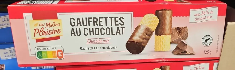 Gaufrettes au chocolat noir