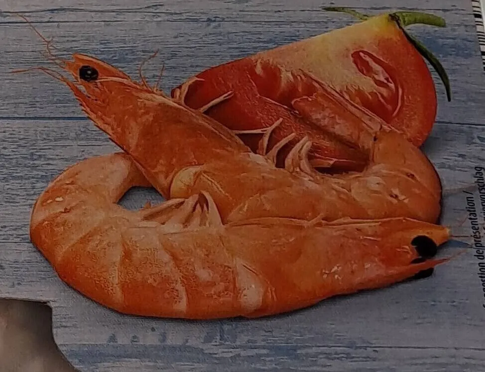 Crevettes entieres crues surgelees