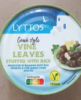 Greek style vine leaves stuffed with rice