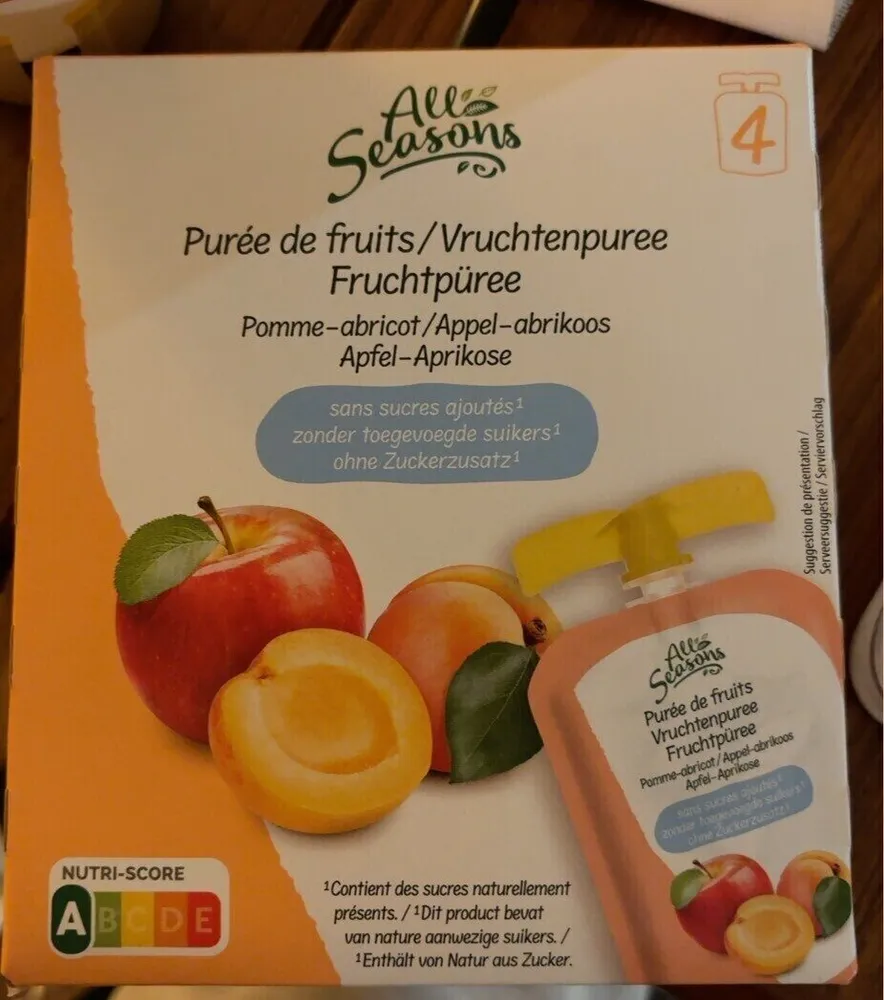 Purée de fruit pomme abricot