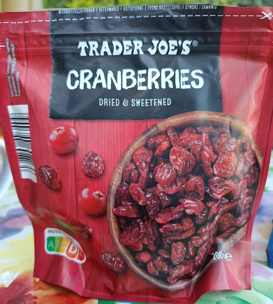 Cranberries gesüßt und getrocknet