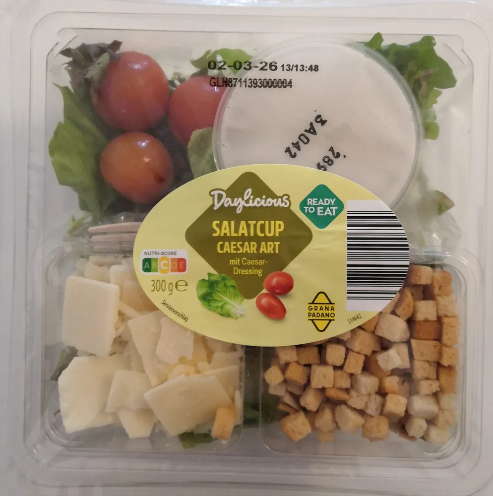 Salatcup - Caesar Art mit Dressing
