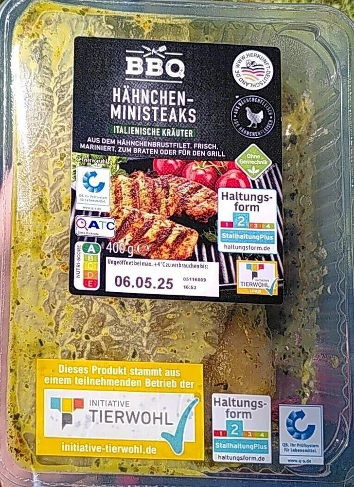 Hähnchenministeaks BBQ KRÄUTER
