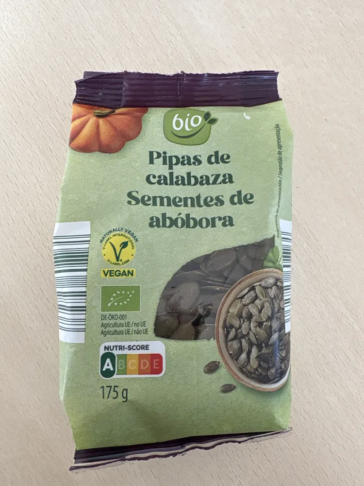 Pipas de calabaza Sementes de abóbora