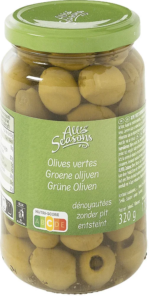 Olives vertes dénoyautées