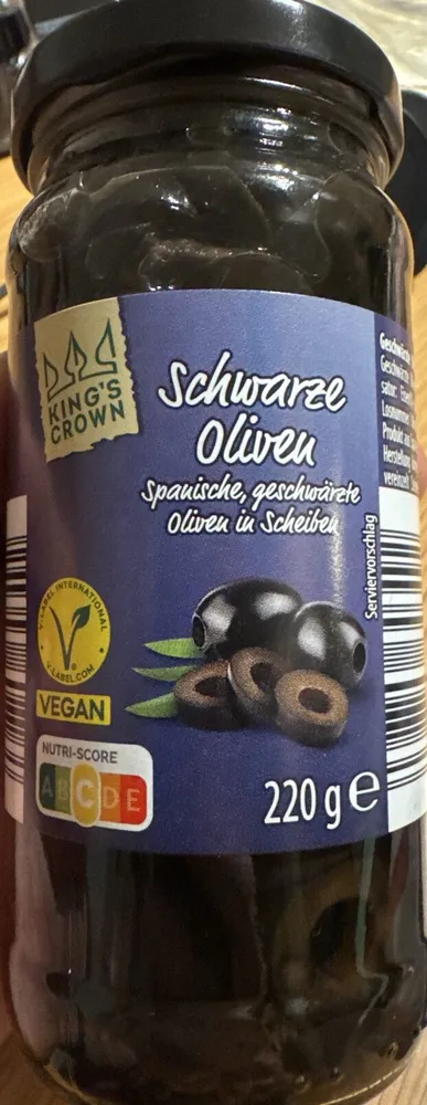 Schwarze oliven Scheiben