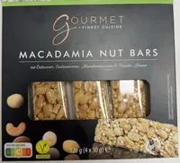 Barres avec cacahuètes, noix de cajou, noix de macadamia