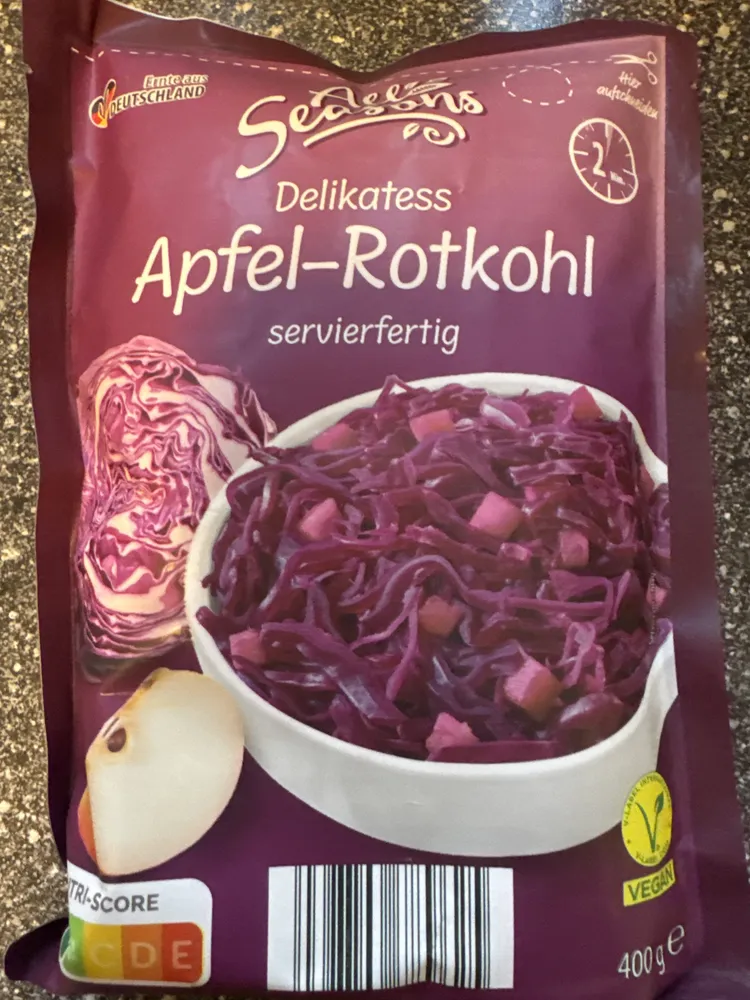 Apfel-Rotkohl Servierfertig