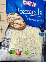 Mozzarella Der Milde schnittfest, gerieben