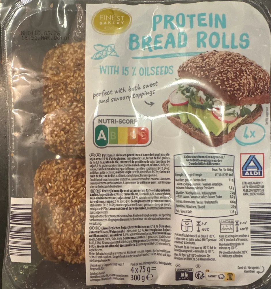 Protein bread rolls