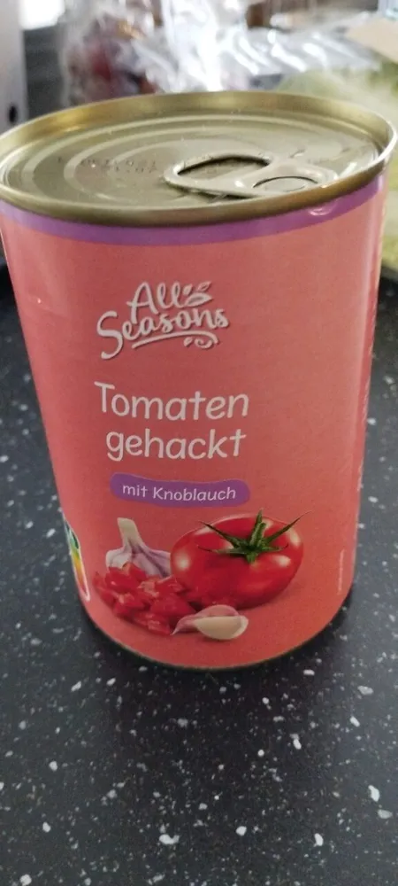 Tomaten gehackt mit Knoblauch