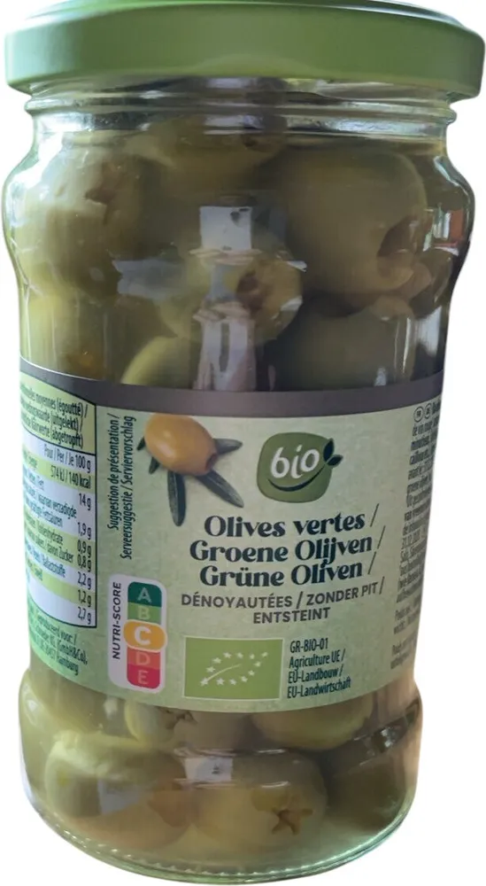 Olives vertes denoyautées