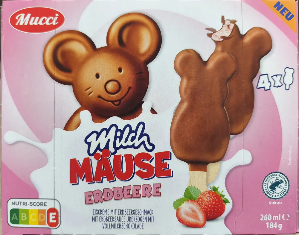 Milch Mäuse Erdbeere