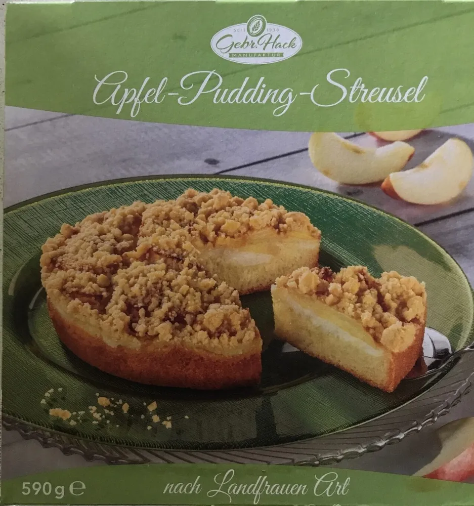 Apfel-Pudding-Streusel Kuchen