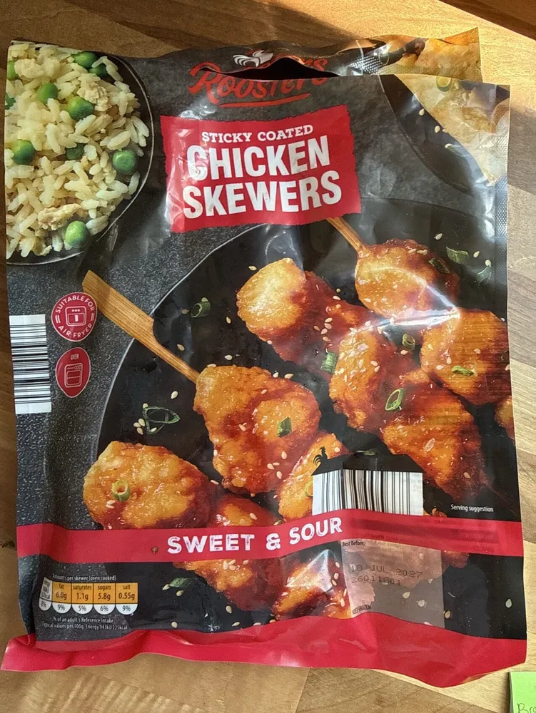 Sticky Coated Chicken Skewers Sweet And Sour