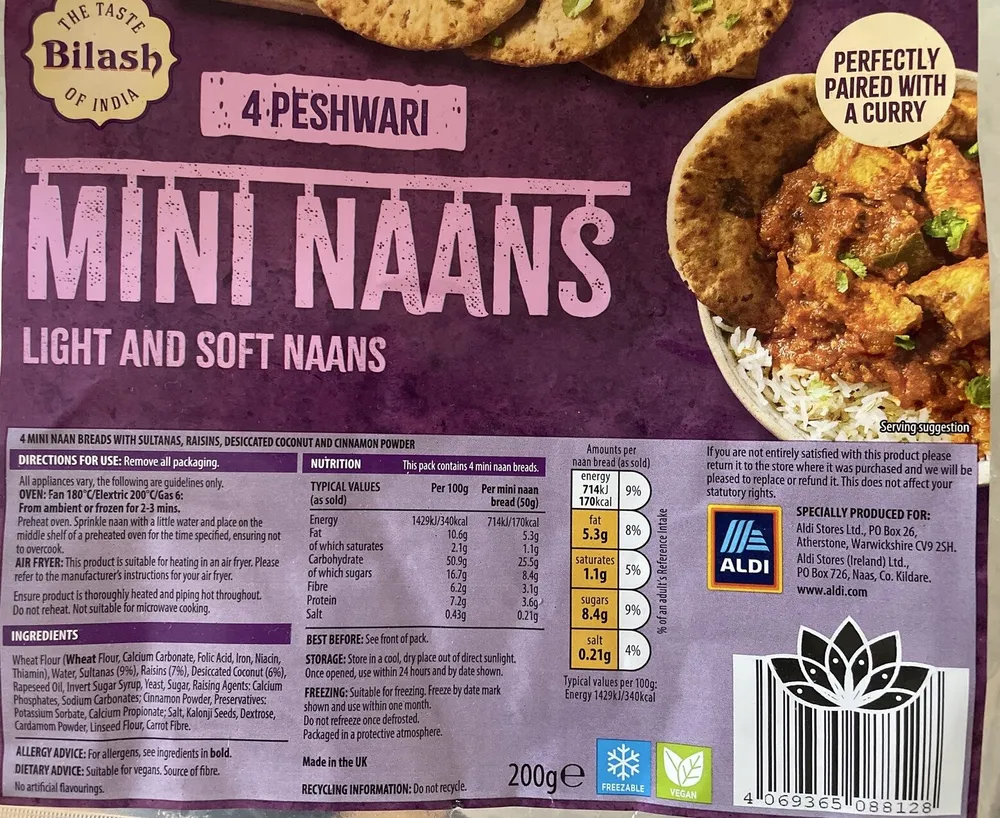 Mini Peshwari Naans