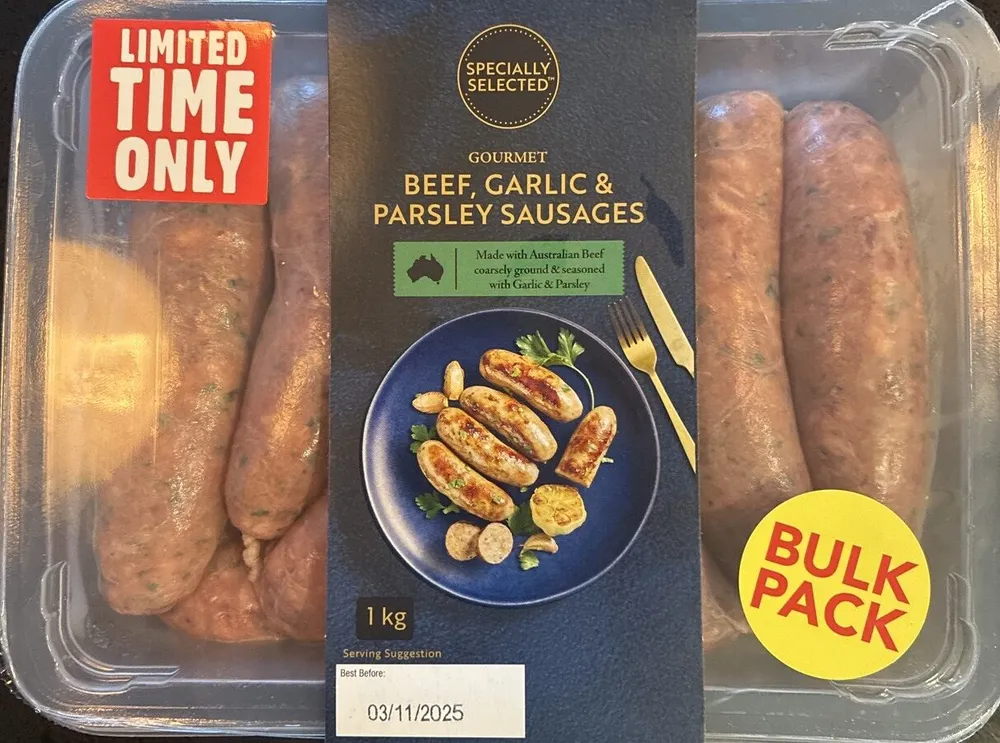 BEEF, GARLIC & PARSLEY SAUSAGES
