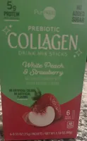 Prebiotic Collagen Drink Mix Sticks White Peach & Strawberry