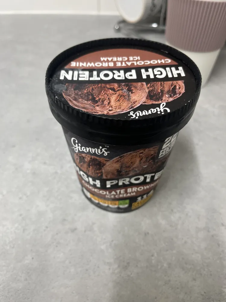 High Protein Chocolate Brownie Ice Cream