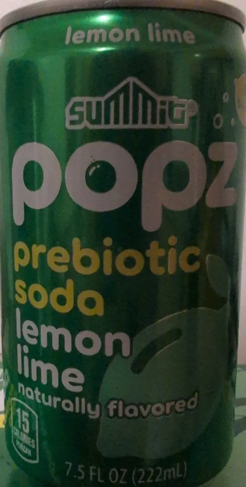 Popz Lemon Lime Probiotic Soda