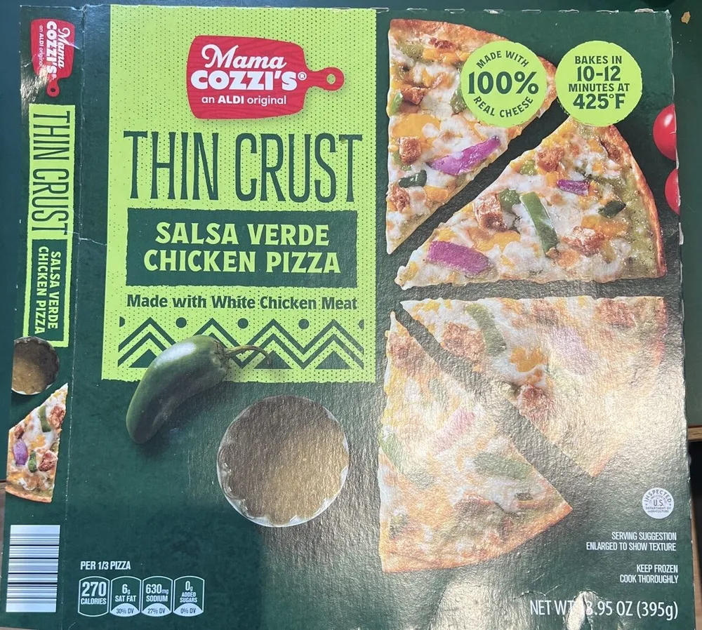 THIN CRUST SALSA VERDE CHICKEN PIZZA