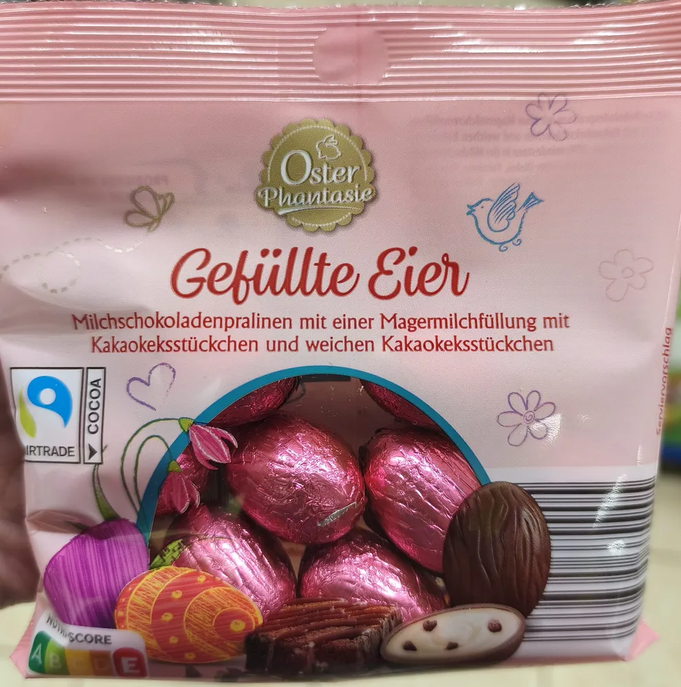 Gefüllte Eier Kakaokeks