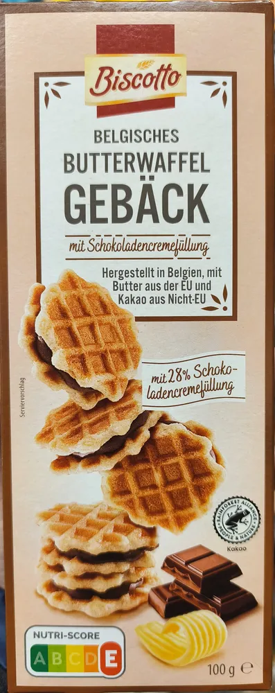 Belgisches Butterwaffel Schokoladencremefüllung