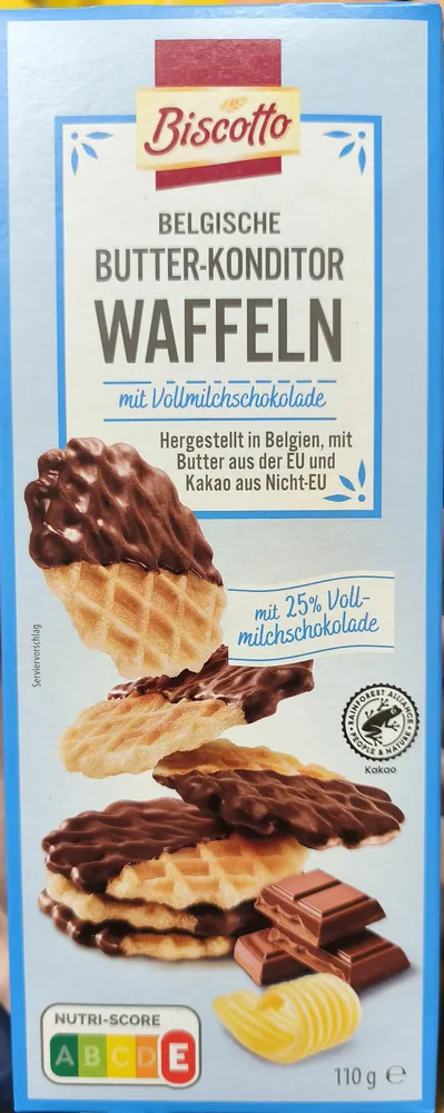 Belgische Butter-Konditor Waffeln Vollmilchschokolade