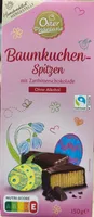 Baumkuchenspitzen mit Zartbitterschokolade