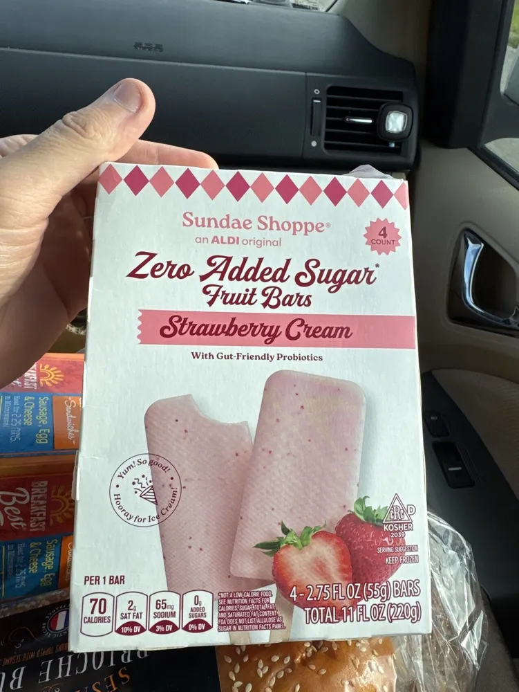 Zero Added Sugar Fruit Bars Strawberry Cream