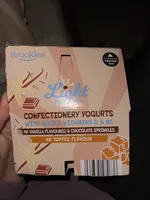 CONFECTIONERY YOGURTS WITH ADDED VITAMINS D & B6 4X VANILLA FLAVOURED & CHOCOLATE SPRINKLES 4X TOFFEE FLAVOUR
